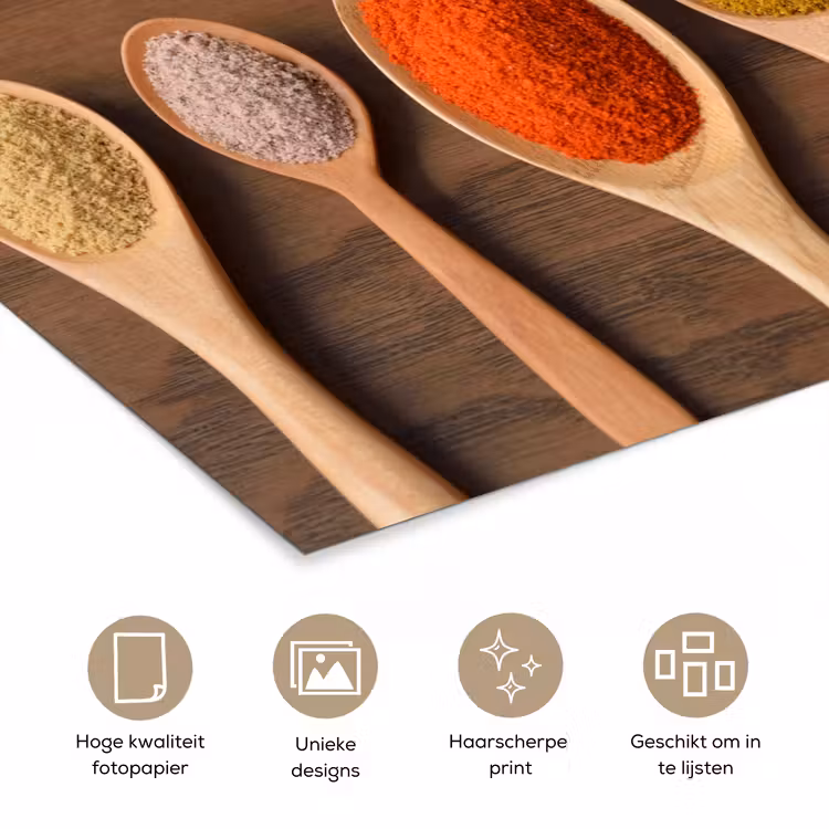 Poster - Pollepel - Kruiden - Eten - Specerijen - Tafel — 5