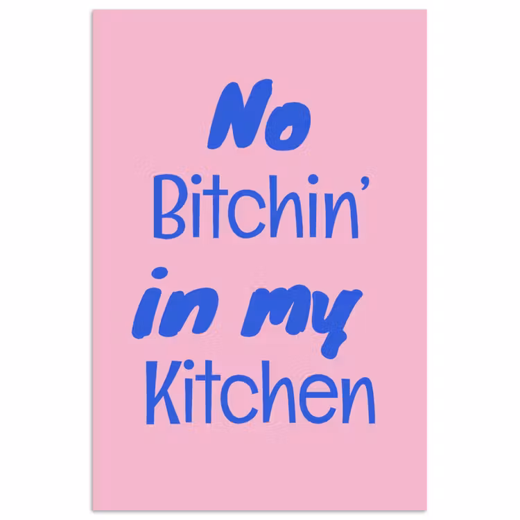Poster - Quote - Blauw - Lettertype - Keuken — 1
