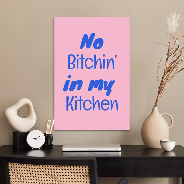 Poster - Quote - Blauw - Lettertype - Keuken — 2
