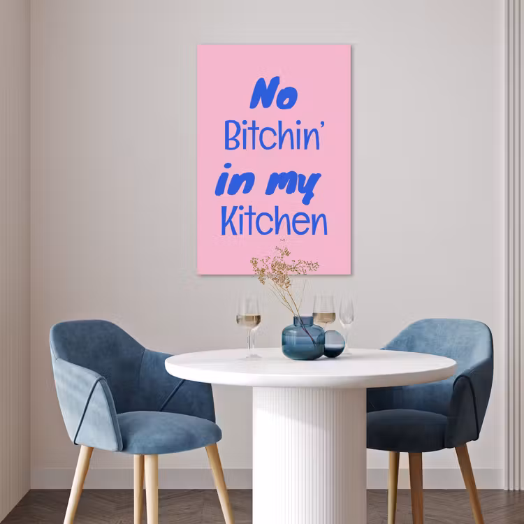 Poster - Quote - Blauw - Lettertype - Keuken — 4