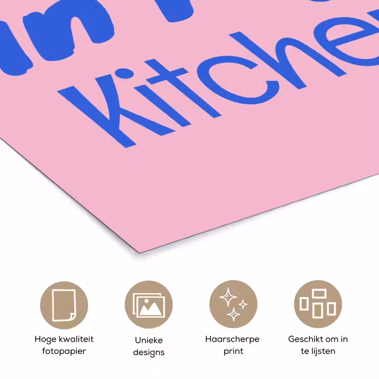 Poster - Quote - Blauw - Lettertype - Keuken — 5