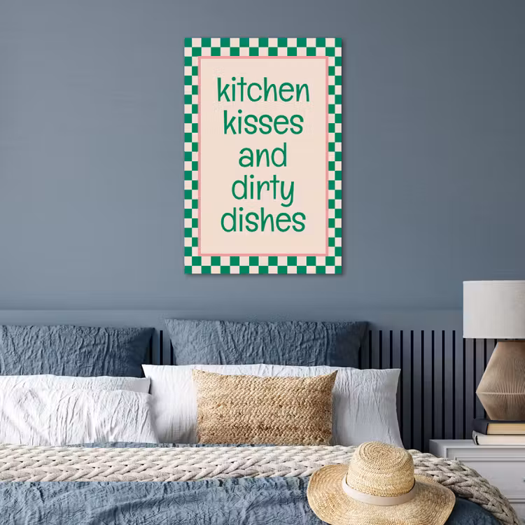 Poster - Quote - Groen - Geblokt - Keuken — 3