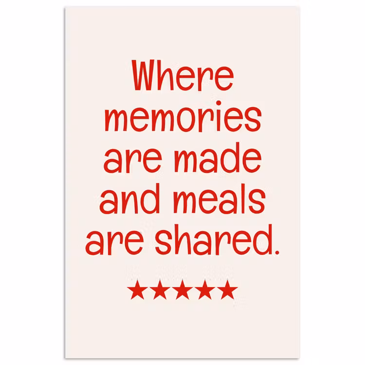 Poster - Quote - Sterren - Rood - Memories — 1