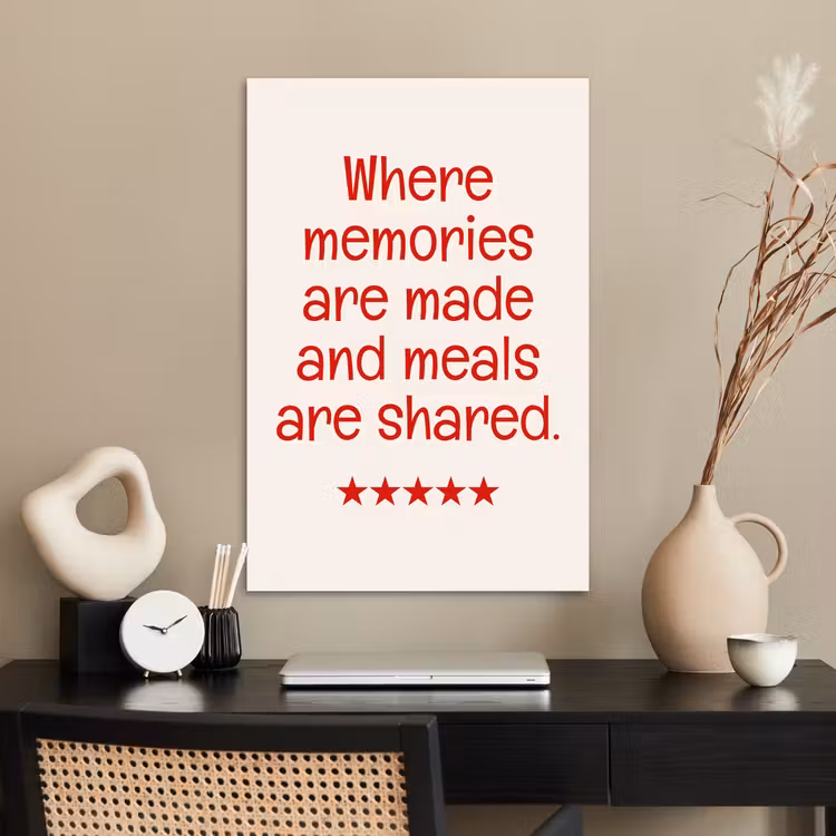 Poster - Quote - Sterren - Rood - Memories — 2