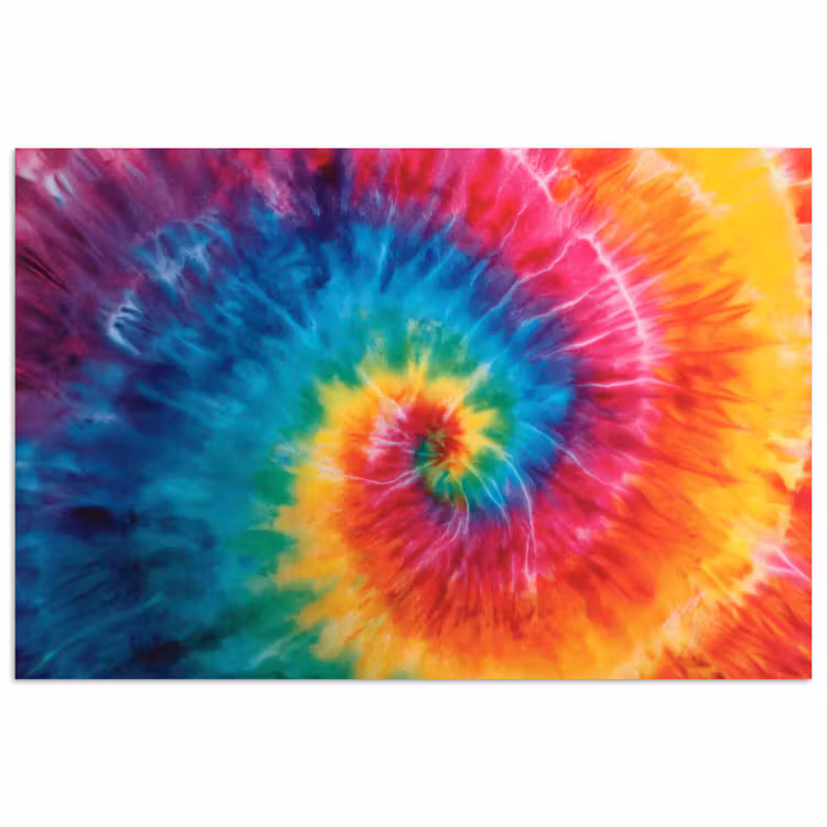Poster - Regenboog - Tie dye - Kleurrijk - Blauw — 1