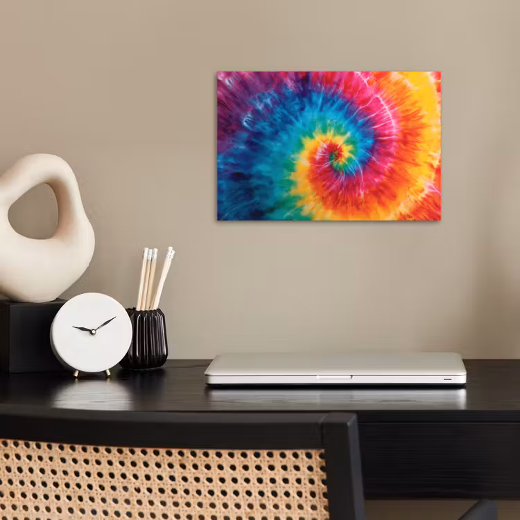 Poster - Regenboog - Tie dye - Kleurrijk - Blauw — 2