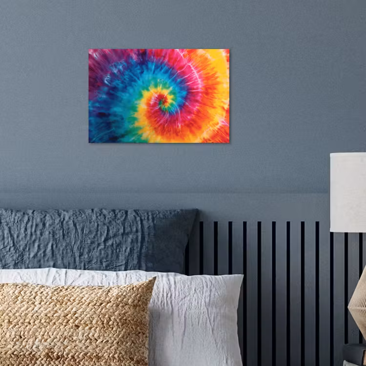 Poster - Regenboog - Tie dye - Kleurrijk - Blauw — 3