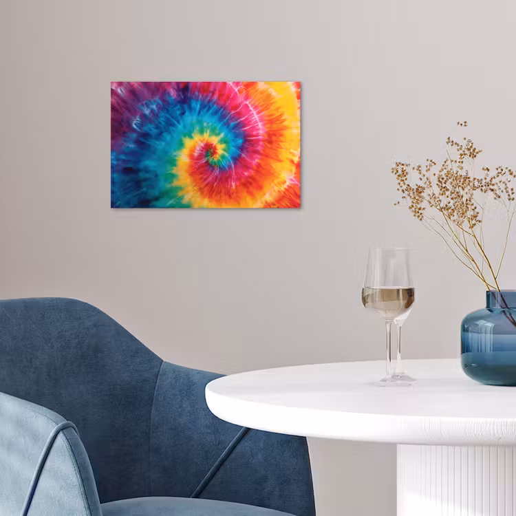 Poster - Regenboog - Tie dye - Kleurrijk - Blauw — 4