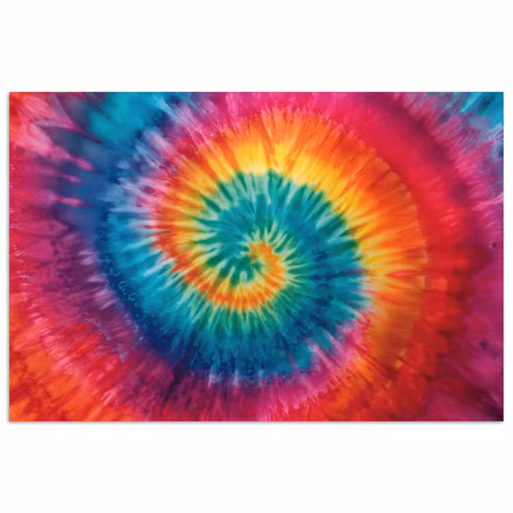 Poster - Regenboogkleuren - Tie dye - — 1