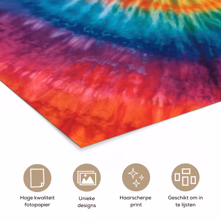 Poster - Regenboogkleuren - Tie dye - — 5