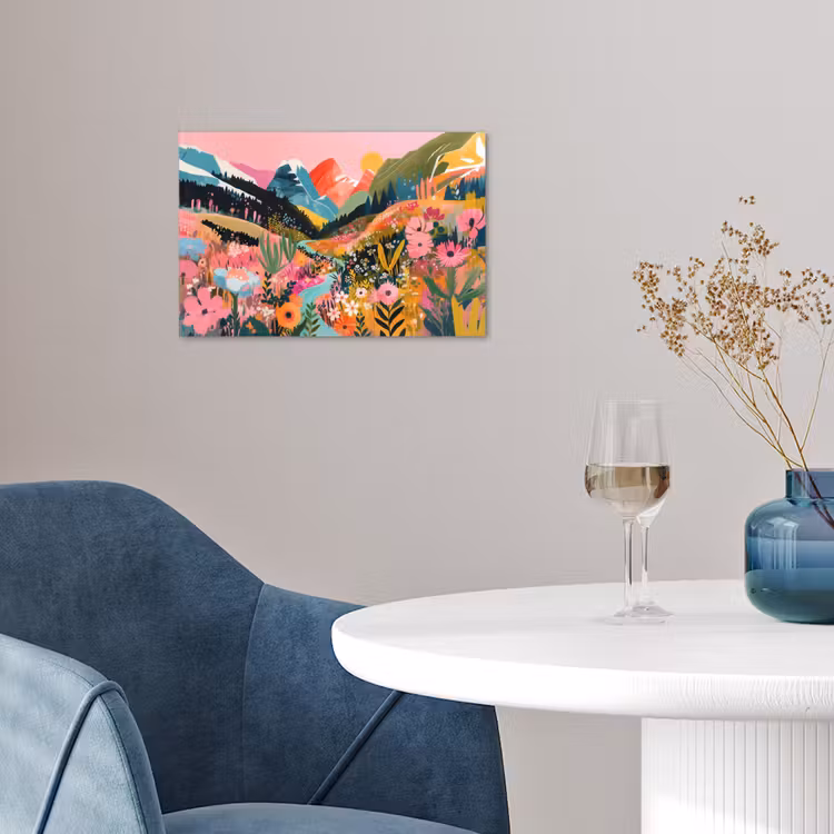 Poster - Rivier - Diepte - Bloemen — 4
