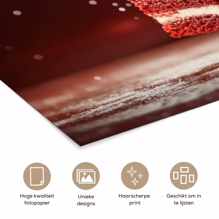 Poster - Rode - Velvet - Taart - Eten — 5