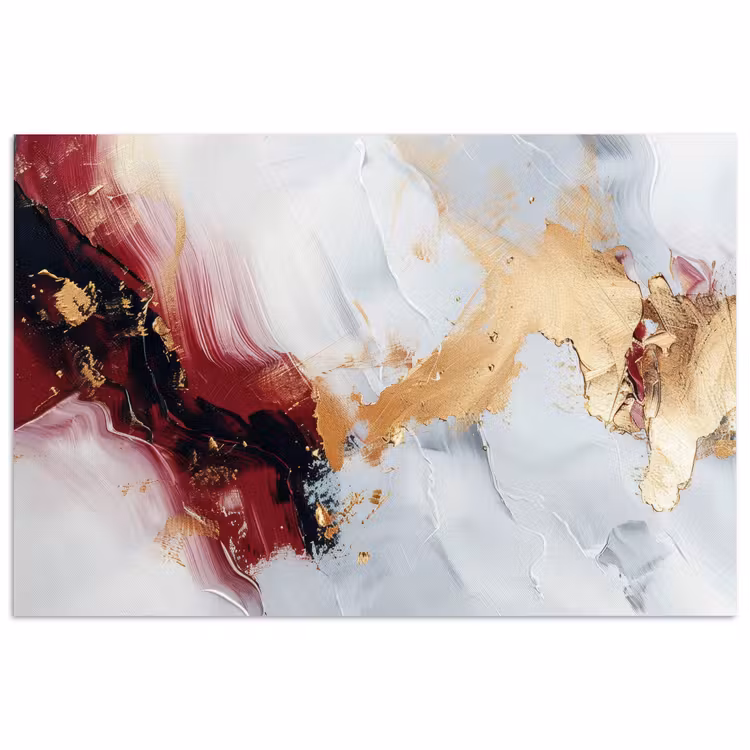 Poster - Rood - Abstract - Goud - Modern — 1