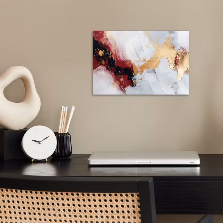 Poster - Rood - Abstract - Goud - Modern — 2