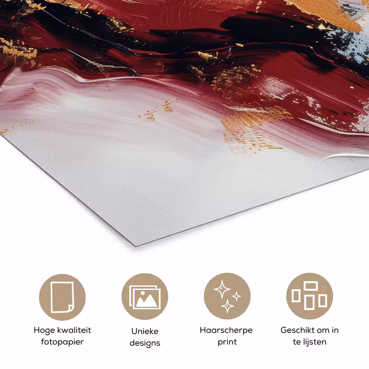 Poster - Rood - Abstract - Goud - Modern — 5