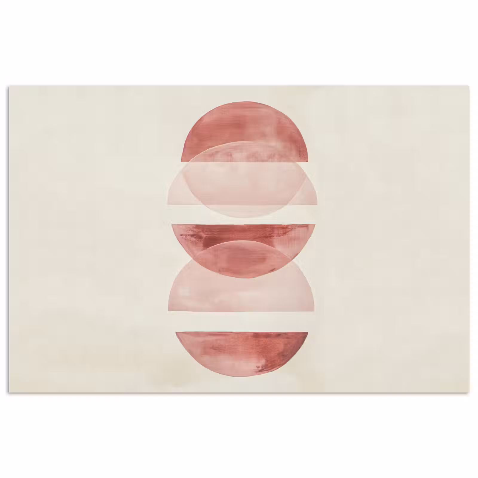 Poster - Minimalistisch - Cirkels - Roze — 1