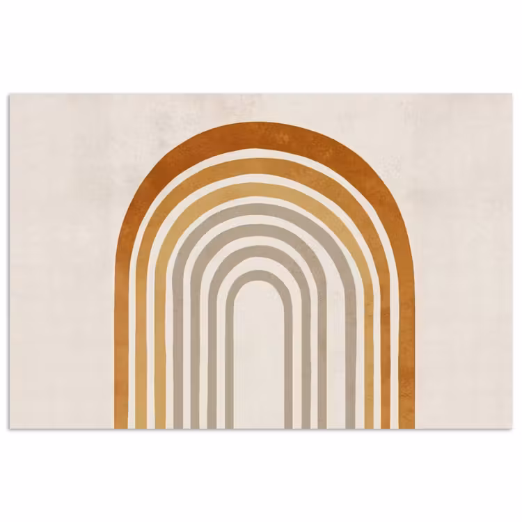 Poster - Minimalistisch - Boog - Lijnen - Beige — 1