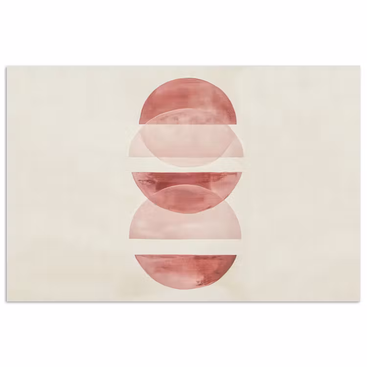 Poster - Minimalistisch - Cirkels - Roze — 1