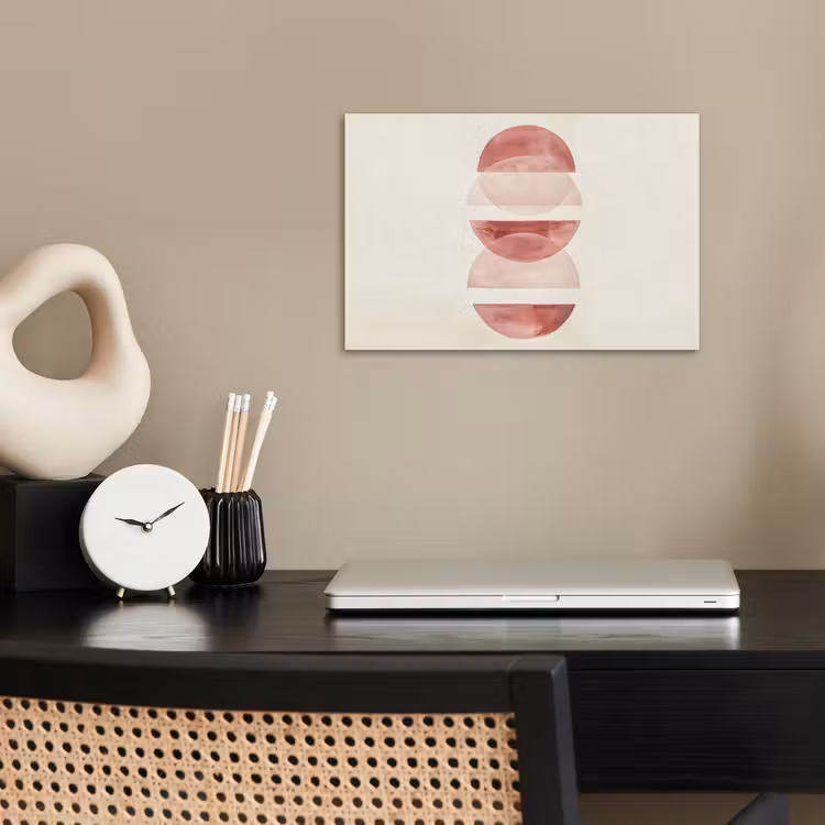 Poster - Minimalistisch - Cirkels - Roze — 2