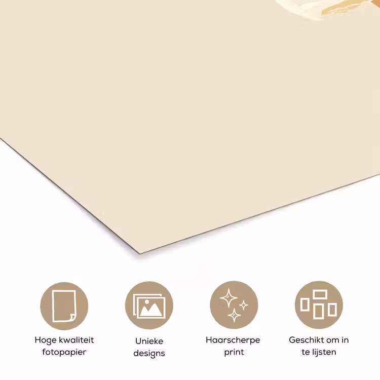 Poster - Minimalistisch - Waterijsje - Stokje - Beige — 5