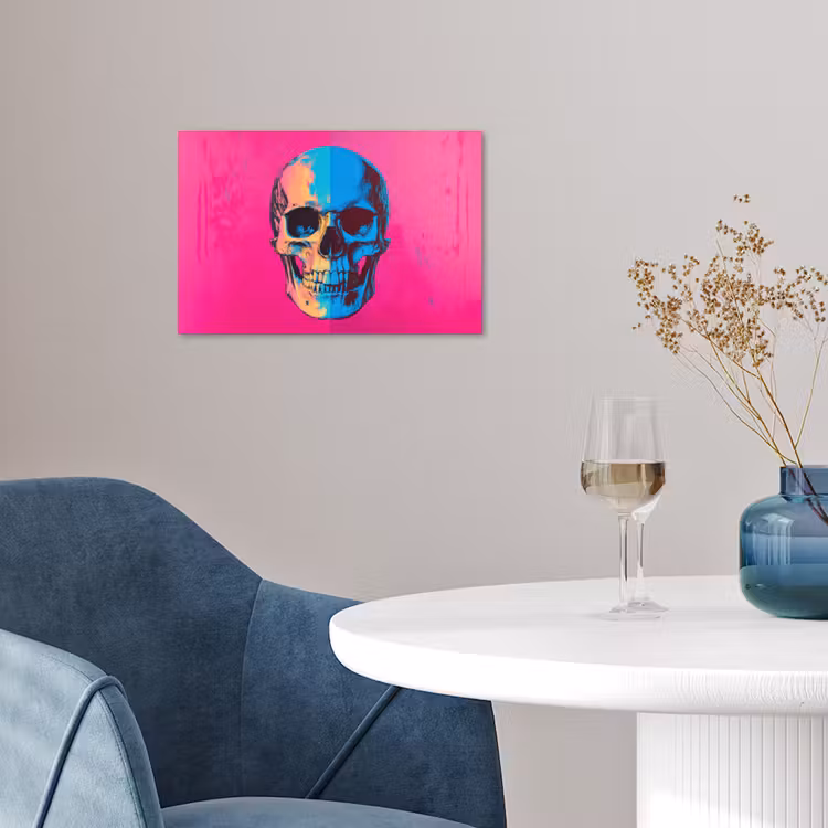 Poster - Neon - Blauw - Pop-art - Schedel — 4