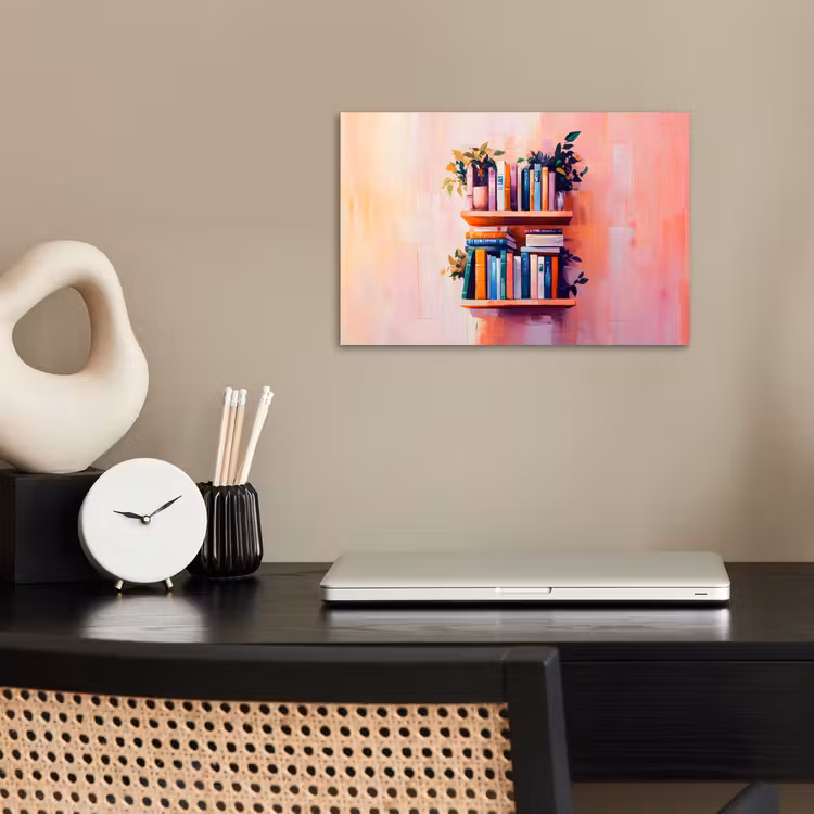 Poster - Planken - Boeken - Bladeren — 2
