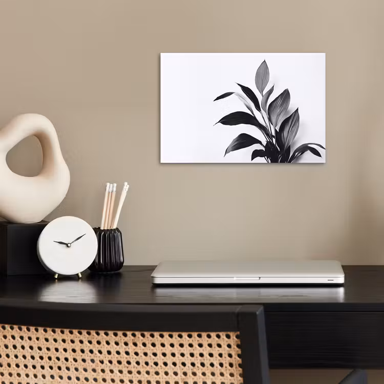 Poster - Plant - Bladeren - Minimalistisch - Zwart — 2
