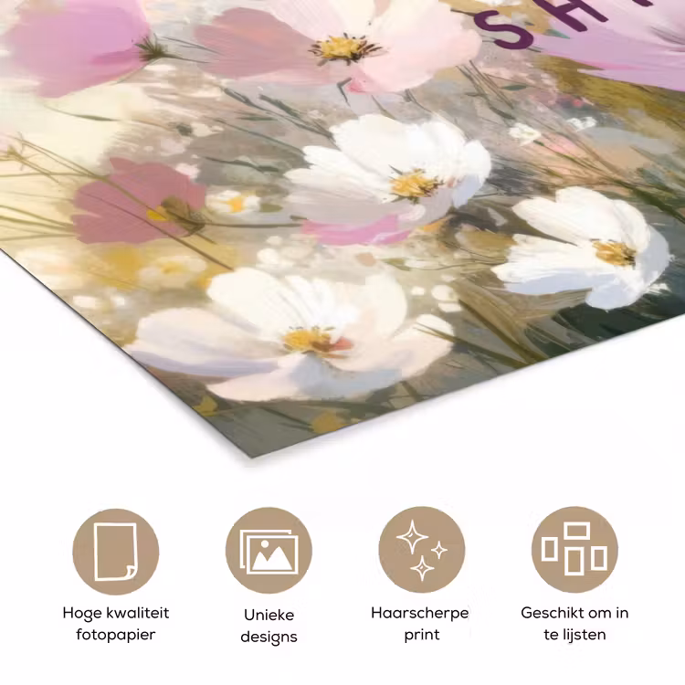 Poster - Quote - Bloemen - Schilderachtig — 5