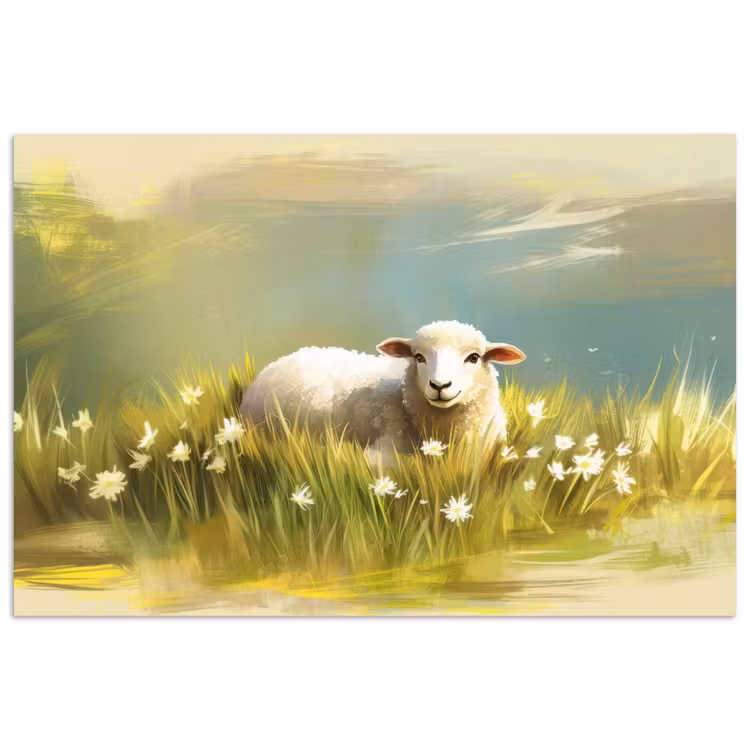 Poster - Schaap - Weide - Groen — 1