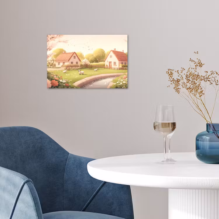 Poster - Schapen - Huisje - Platteland — 4