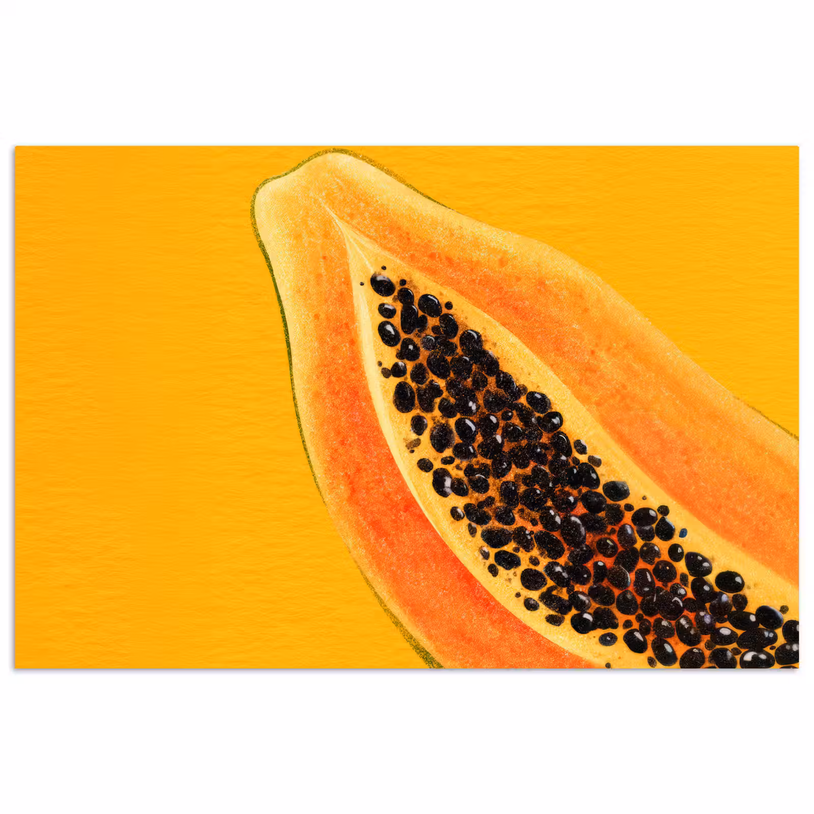 Poster - Papaja - Oranje - Topisch — 1