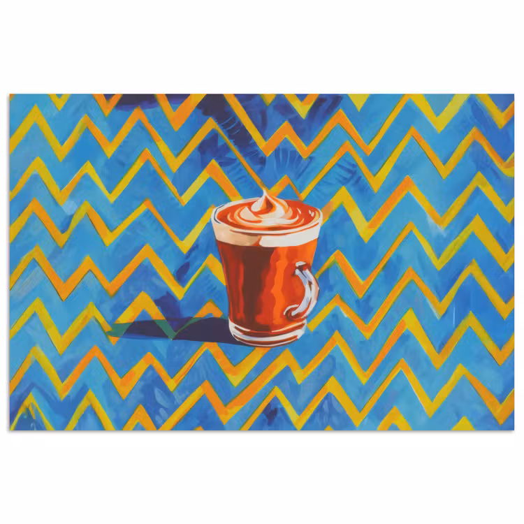 Poster - Mok - Koffie - Zigzag - Slagroom — 1