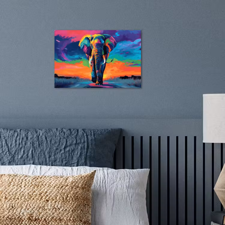 Poster - Olifant - Kleurrijk - Lucht - Abstract — 3