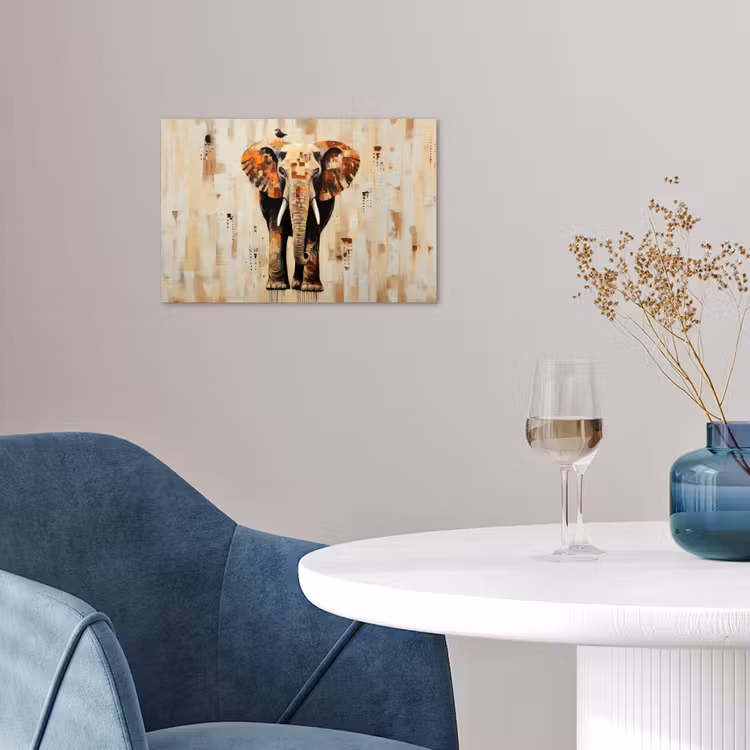 Poster - Olifant - Slurf - Mozaïek - Abstract — 4