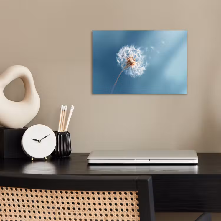 Poster - Paardenbloem - Wind - Blauw — 2