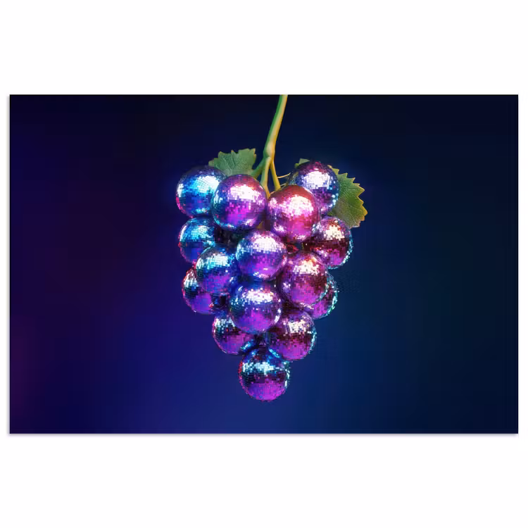 Poster - Paars - Disco - Feest - Druif — 1