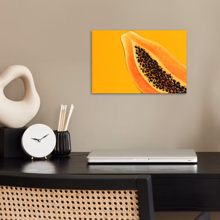Poster - Papaja - Oranje - Topisch — 2