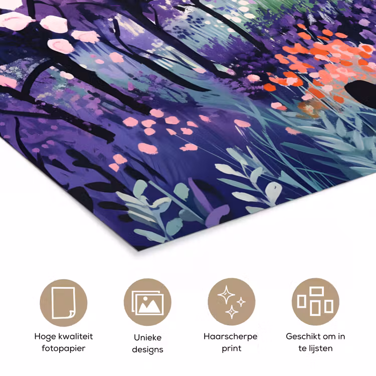 Poster - Park - Bomen - Bloemen - Gebouwen — 5