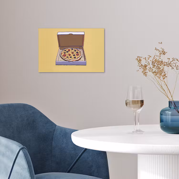 Poster - Pizza - Doos - Salami - Illustratie — 4