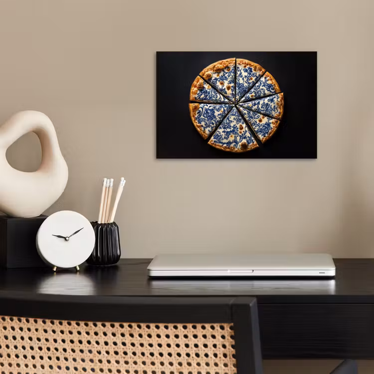 Poster - Pizza - Eten - Delftsblauw — 2