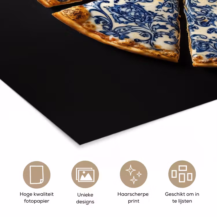 Poster - Pizza - Eten - Delftsblauw — 5