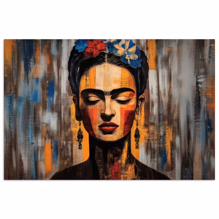 Poster - Portret - Vrouw - Bloemen — 1