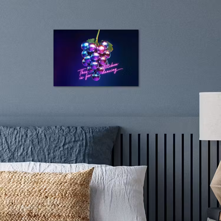 Poster - Quote - Neon - Disco - Druiven — 3