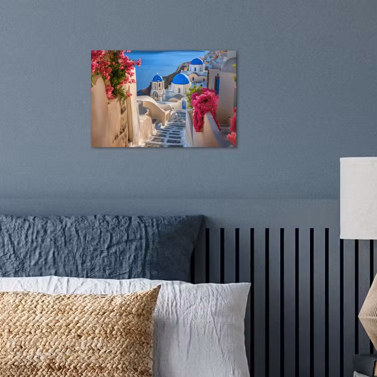 Poster - Santorini - Bloemen - Griekenland — 3