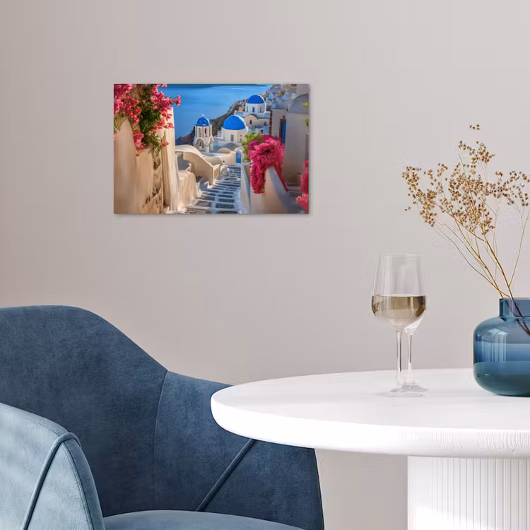 Poster - Santorini - Bloemen - Griekenland — 4