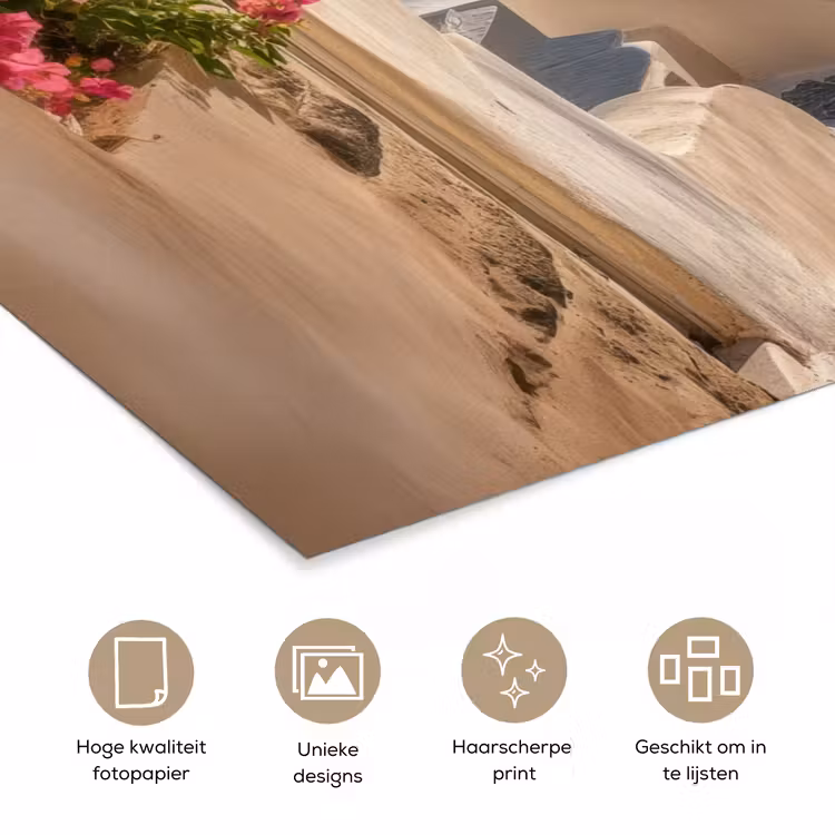 Poster - Santorini - Bloemen - Griekenland — 5