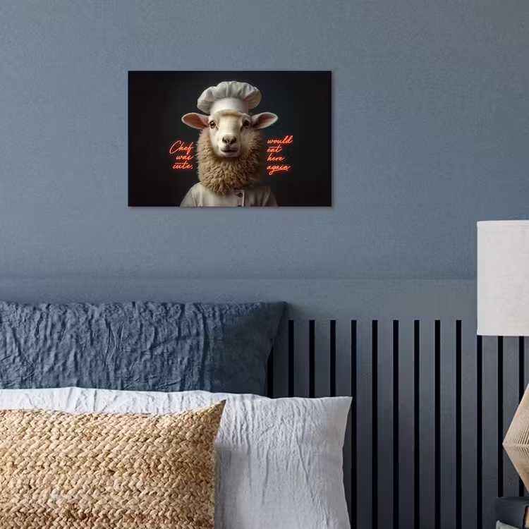 Poster - Schaap - Kokskleding - Neon - Quote — 3