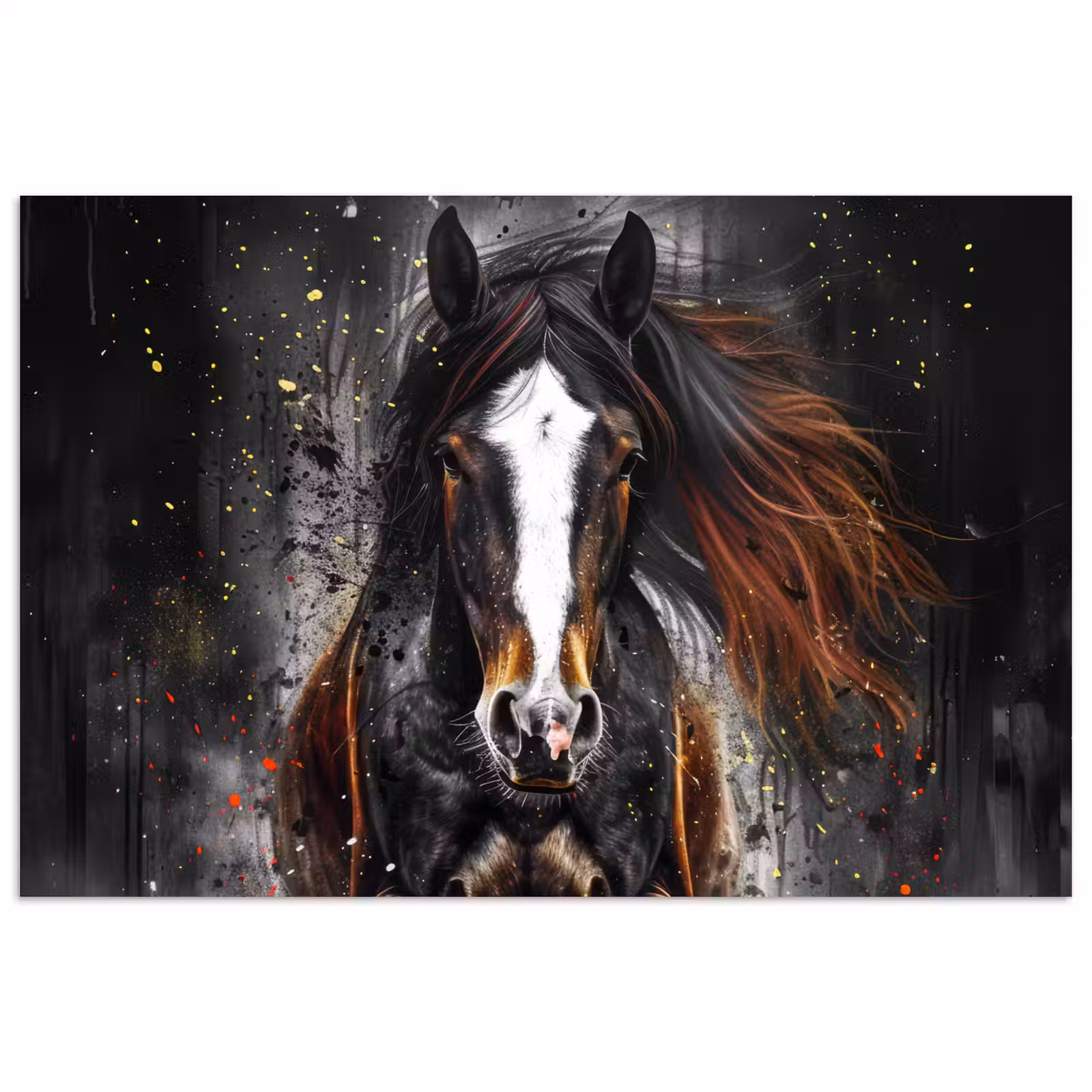 Poster - Paard - Dieren - Zwart - Luxe - Modern — 1
