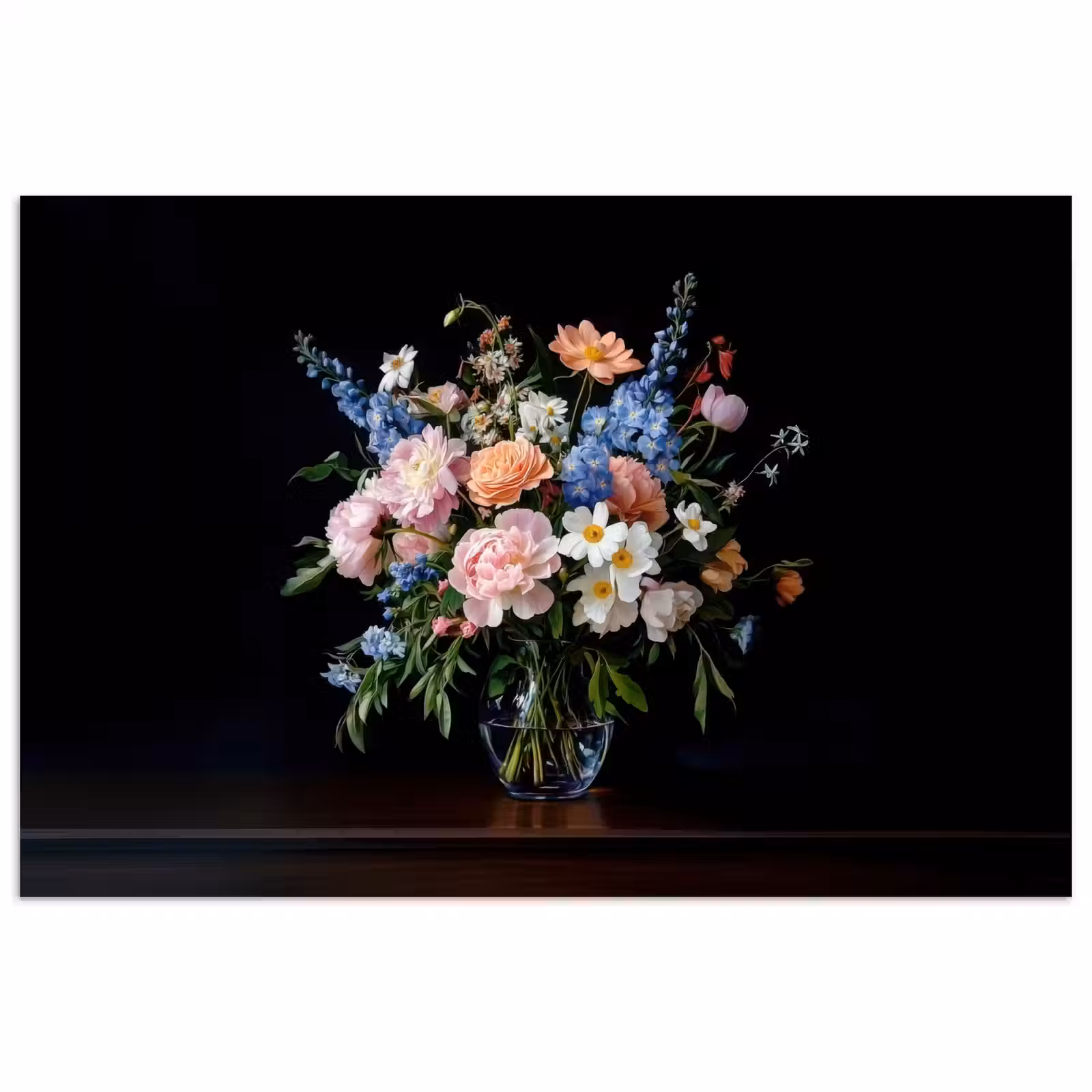 Poster - Pastel - Bloemen - Glazen - Vaas — 1