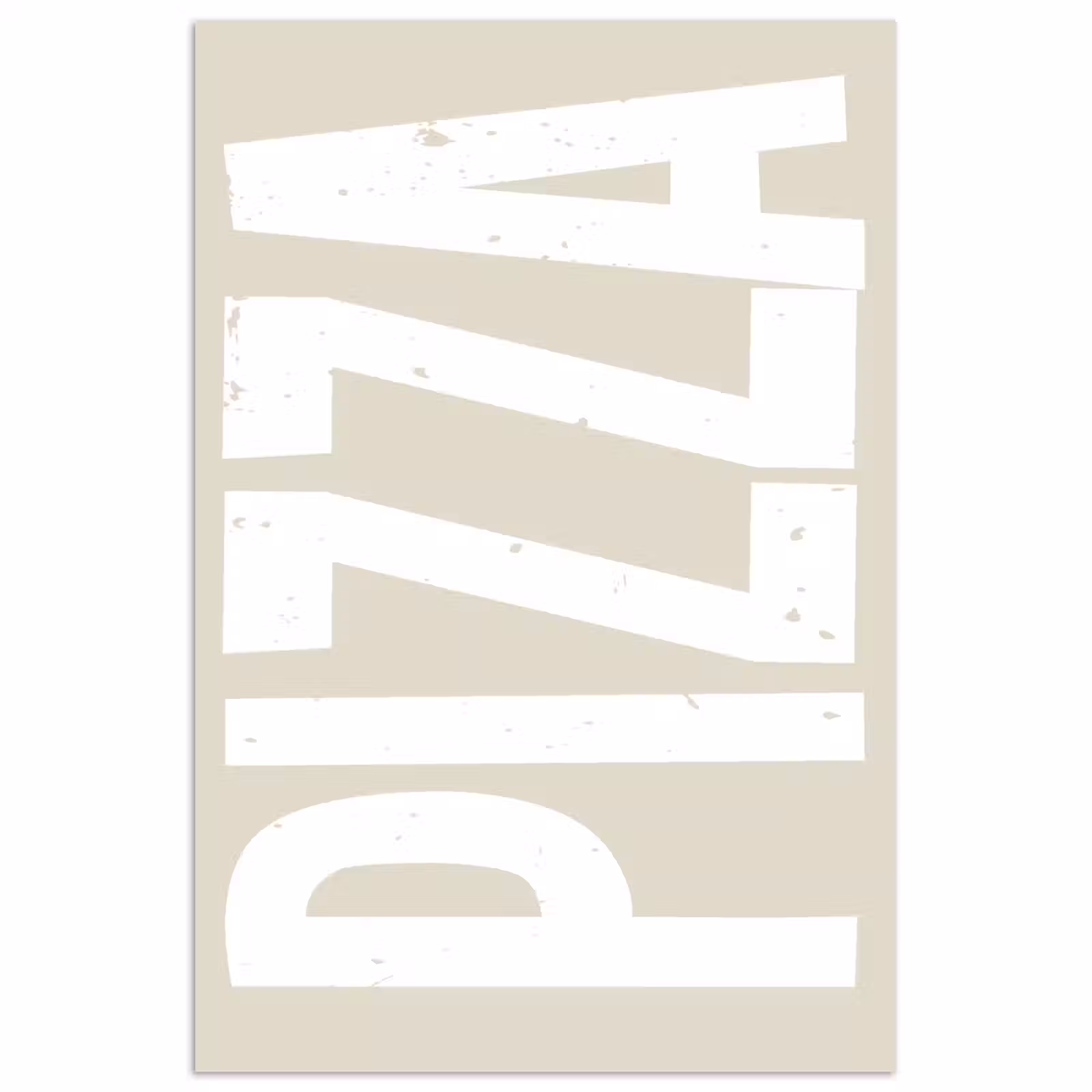 Poster - Pizza - Decoratie - Japandi - Wit — 1